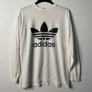 Vintage Adidas Long Sleeve – White – L